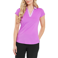 Cap Sleeve Print Trim Lisle