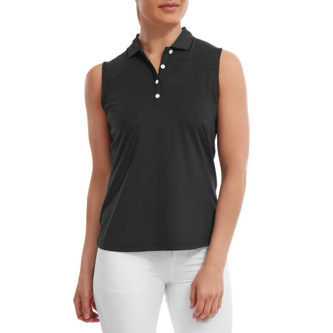 Mesh Back Sleeveless Lisle