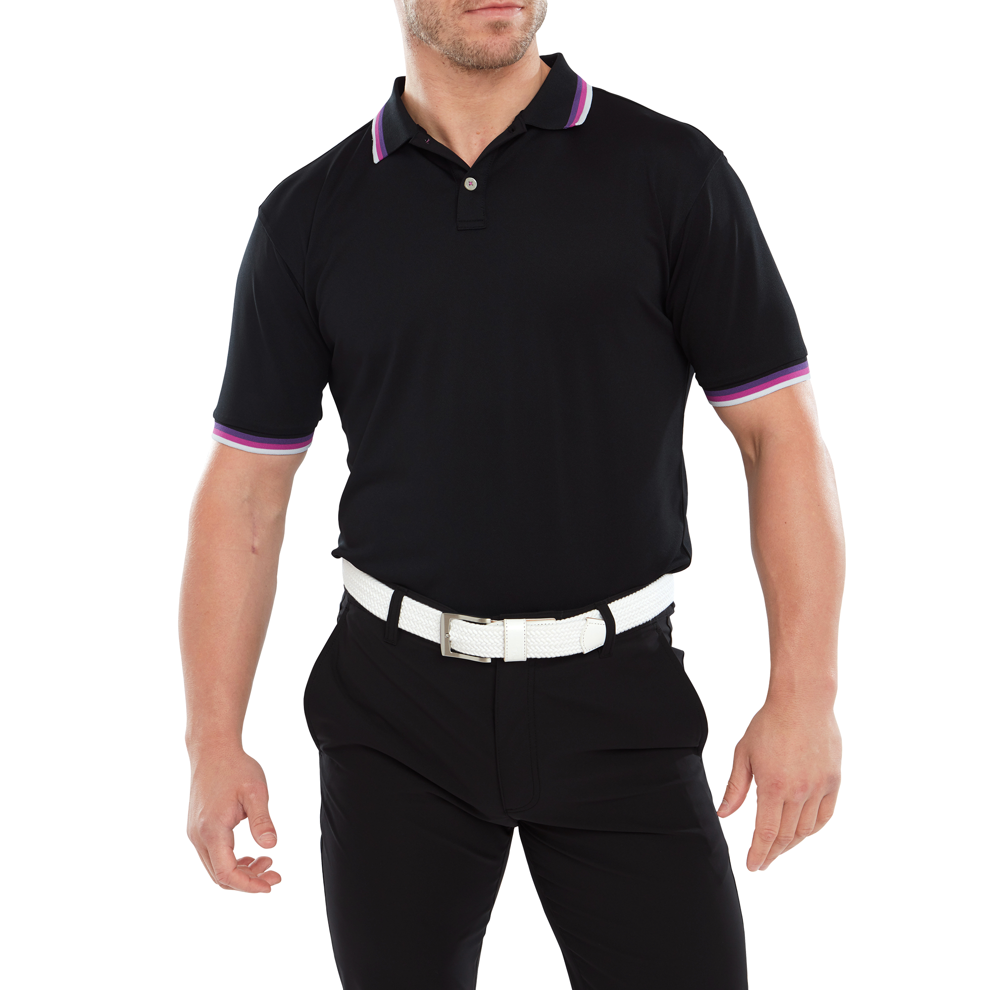 Solid Polo med Trim Pique