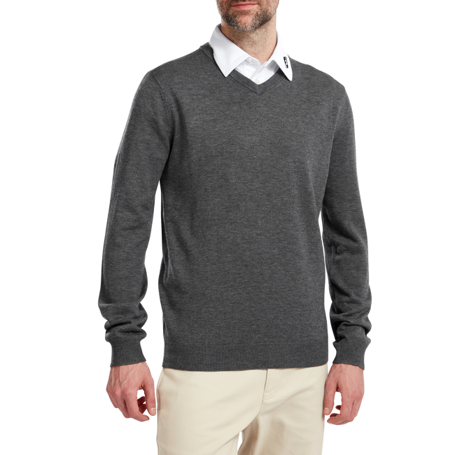 Wool Blend V-Neck Pullover