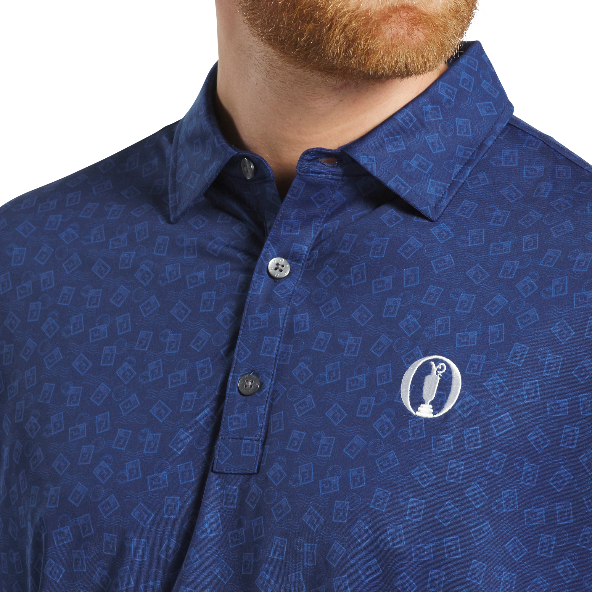 152nd Open Championship Postage Stamp Print Lisle Shirt