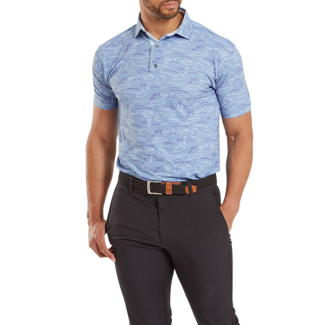 Golf Course Doodle Pique