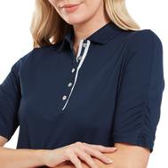 Half Sleeve Ruched Lisle