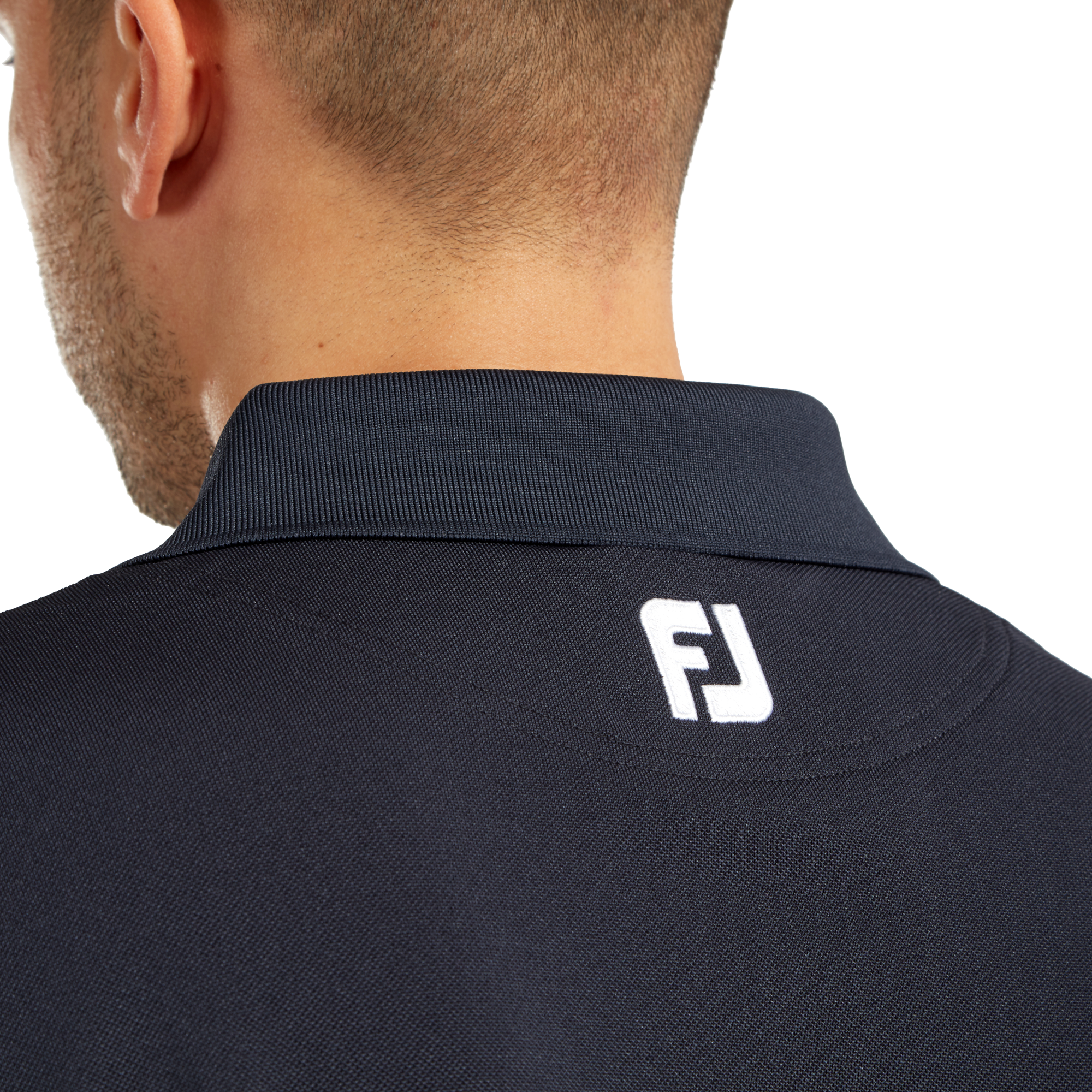 Stretch Pique Solid Knit Collar