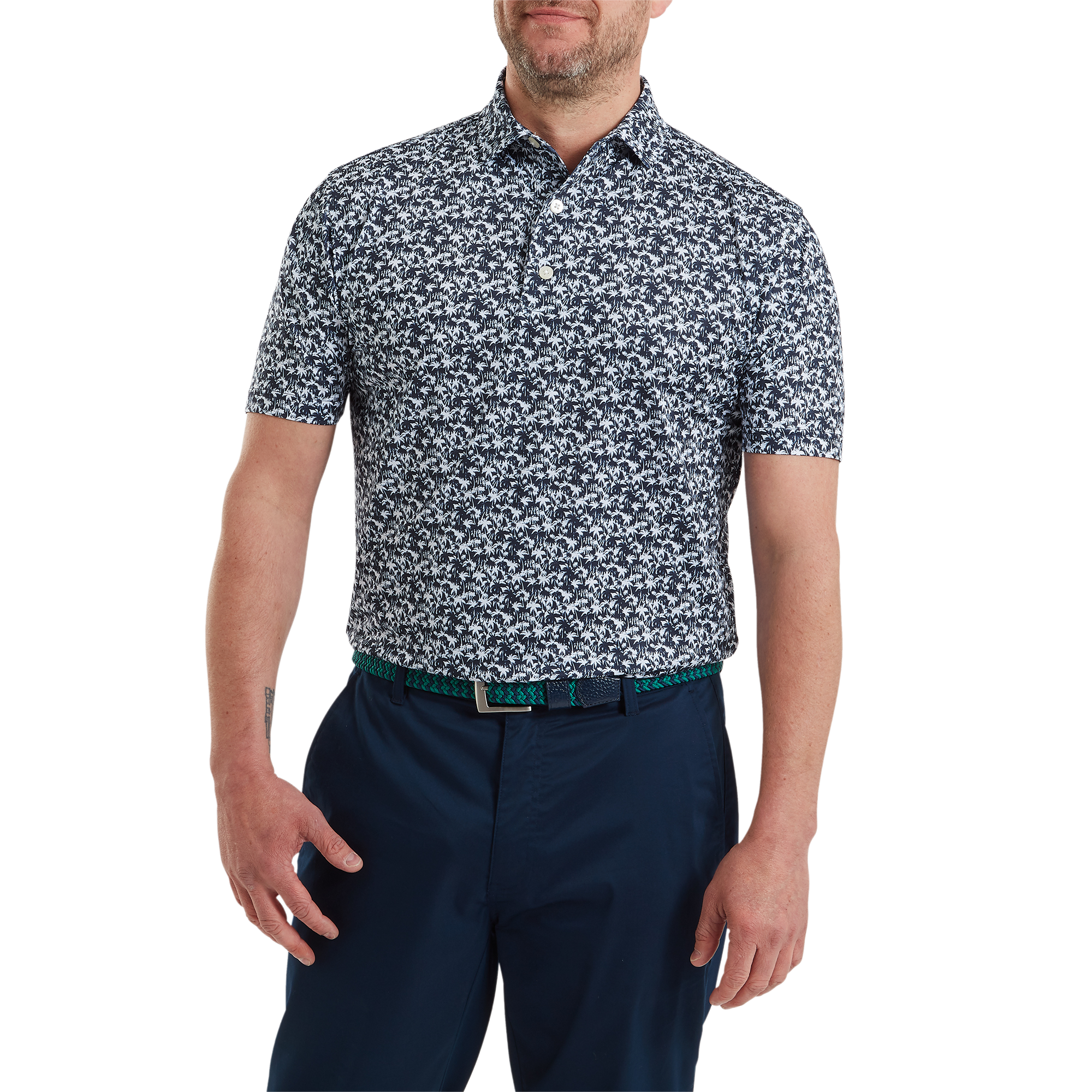 Hidden Palm Print Lisle