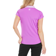 Cap Sleeve Print Trim Lisle