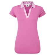 Cap Sleeve Print Trim Lisle