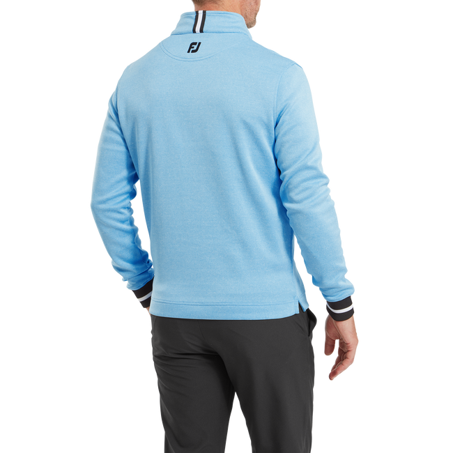 Footjoy Ribbed Chillout Golf Pullover - Heather Pool Footjoy Ribbed Chillout Golf Pullover - Heather Pool
