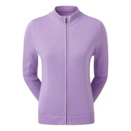 Full-Zip Lined Wool Blend Pullover