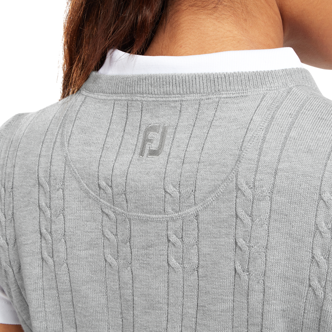 Women's Wool Blend Cable Knit V-Neck Vest