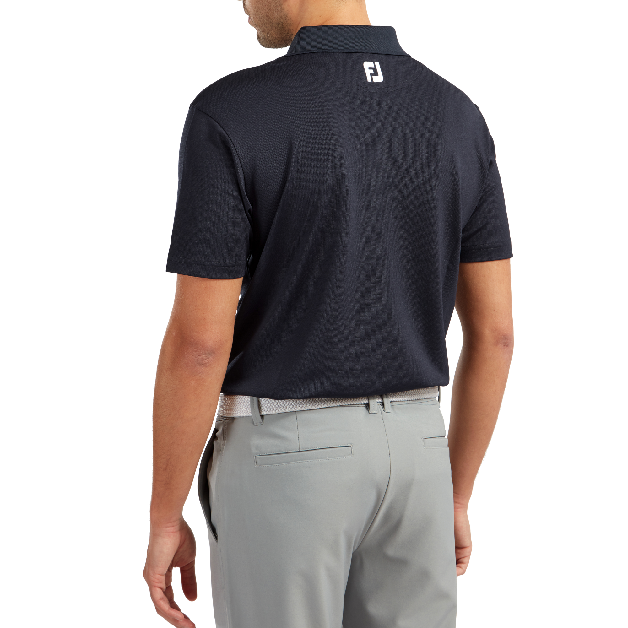 Stretch Pique Solid Knit Collar