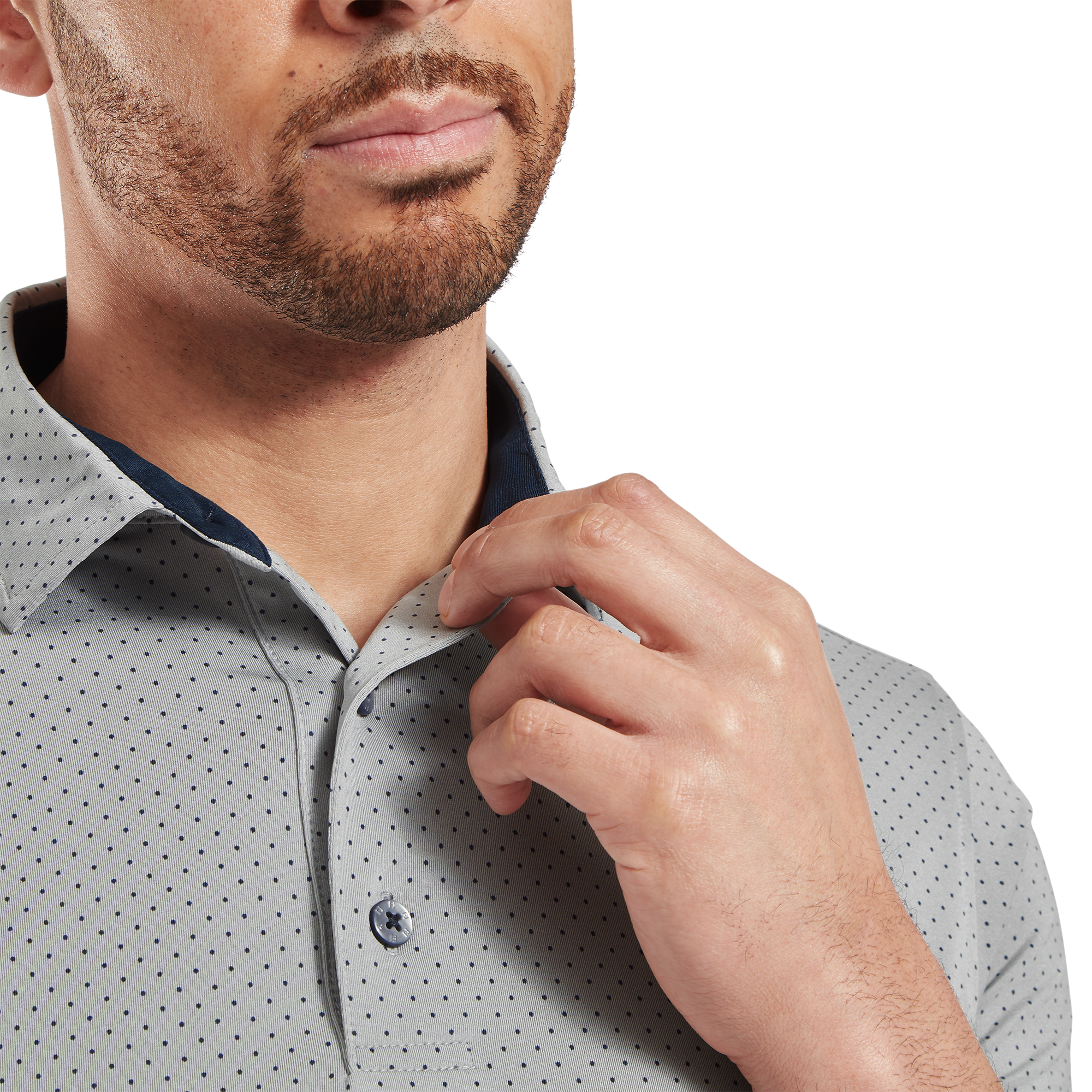 Stretch Lisle Dot Print