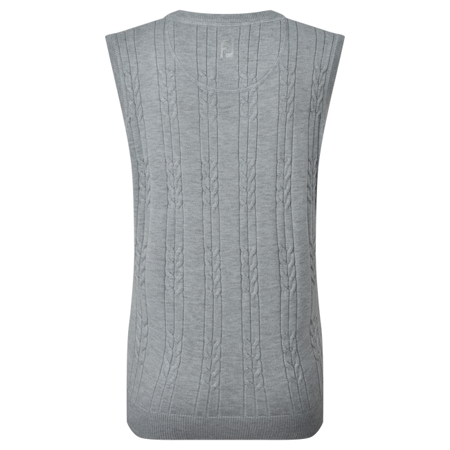 Women's Wool Blend Cable Knit V-Neck Vest