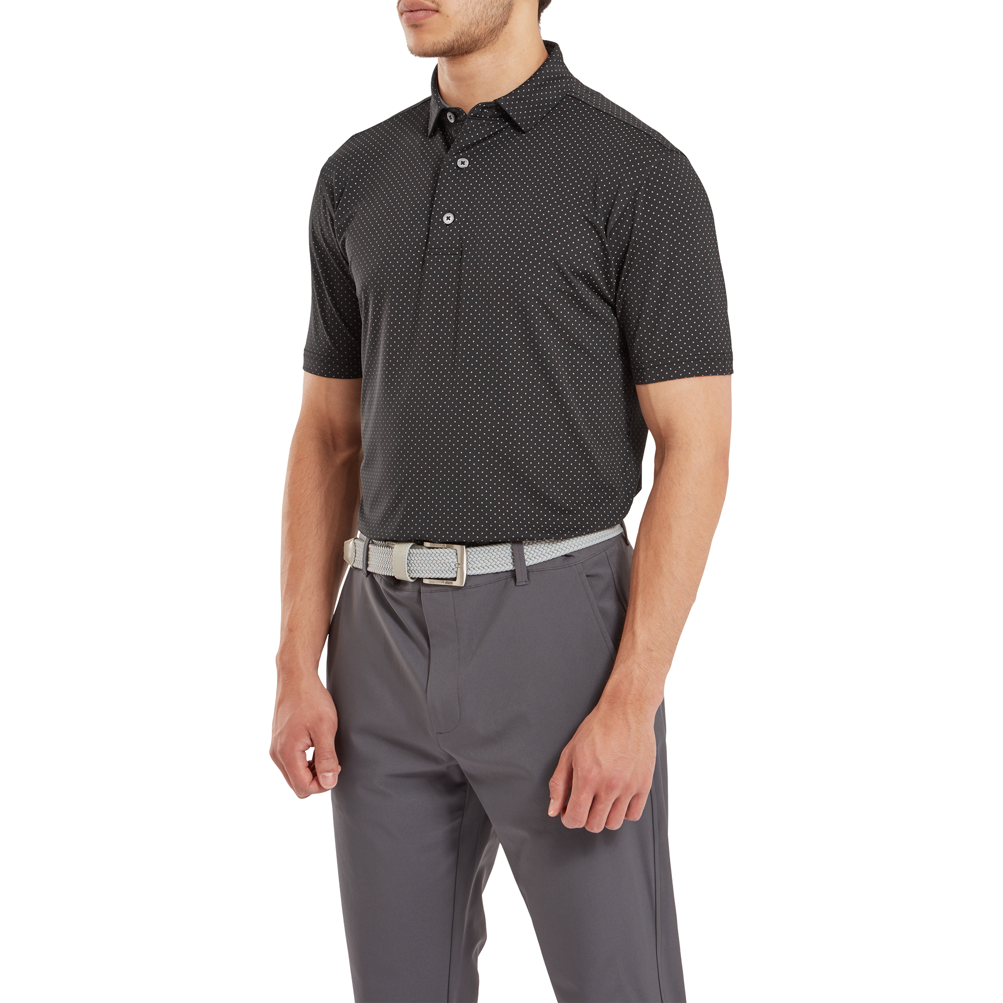 Stretch Lisle Dot Print