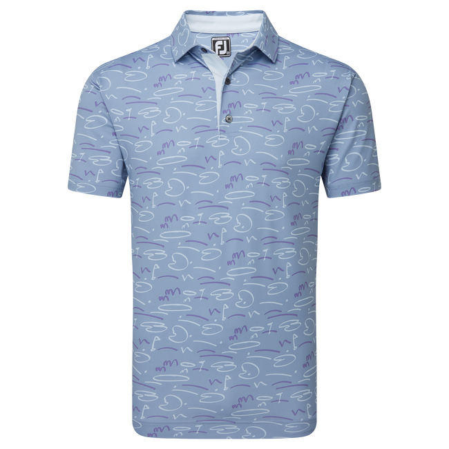 Golf Course Doodle Pique