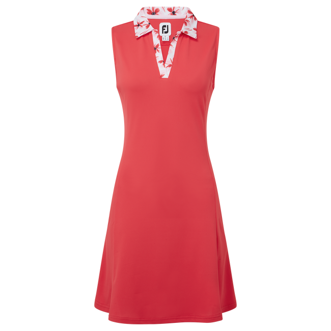 Dress with Floral Trim