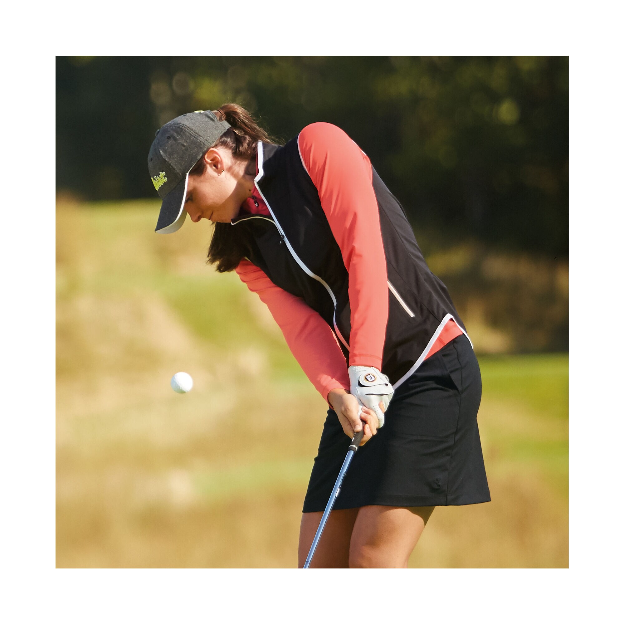 レディースウェア ANEW GOLF WOMEN WOOVEN VEST BLACK アニューゴルフ(ANEW GOLF) ゴルフウェア ウィメンズウーブン