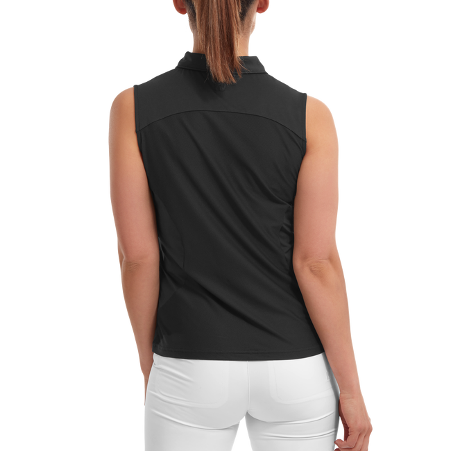 Mesh Back Sleeveless Lisle