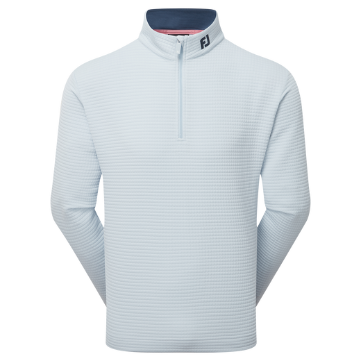 FootJoy Quilt Texture Chill-Out Golf Pullover - Sky FootJoy Quilt Texture Chill-Out Golf Pullover - Sky