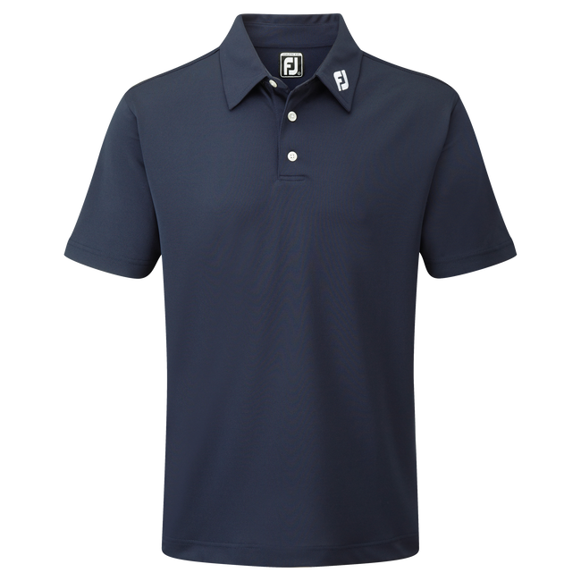 Footjoy Performance Stretch Pique Sold Golf Shirt - White Footjoy Performance Stretch Pique Sold Golf Shirt - White