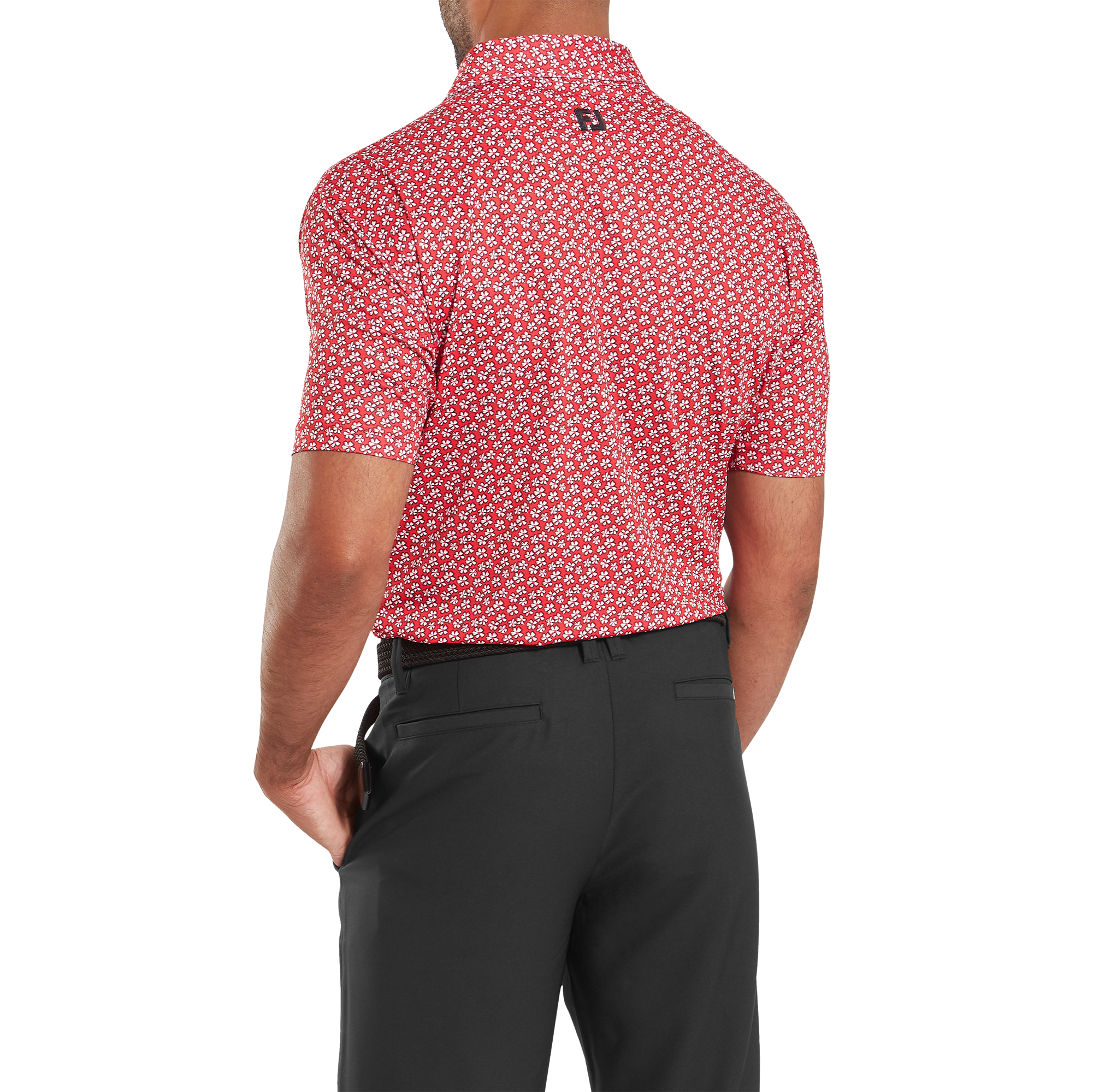 Polo en fil d'Ecosse impression florale