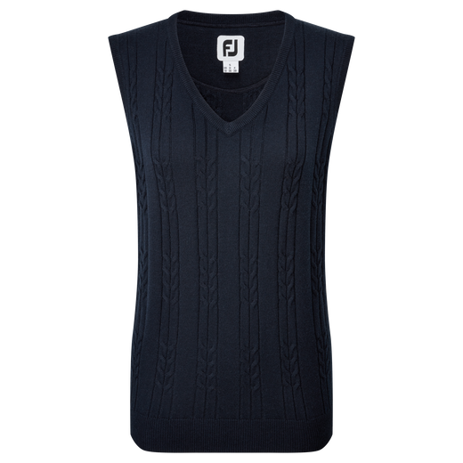 Women's Wool Blend Cable Knit V-Neck Vest