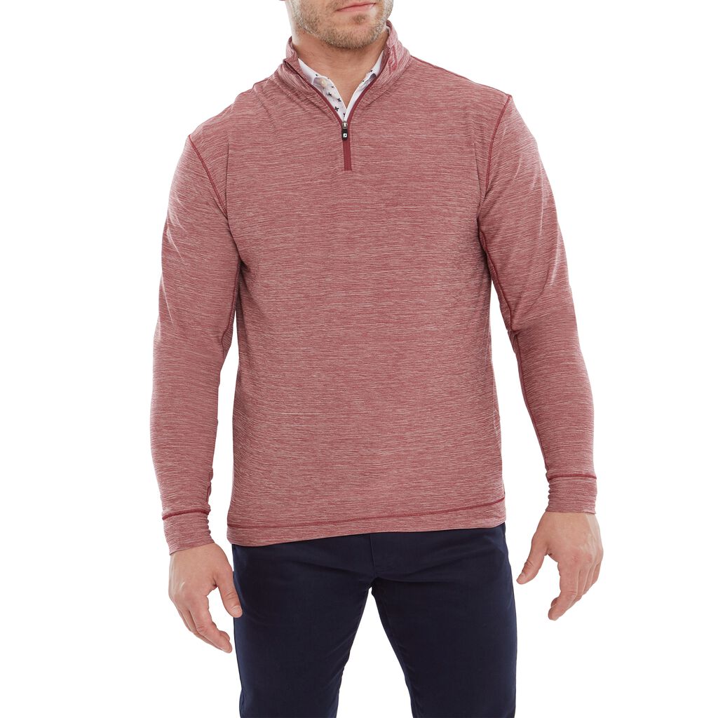 Footjoy Space Dye Brushed Back Chillout Golf Pullover - Navy Footjoy Space Dye Brushed Back Chillout Golf Pullover - Navy