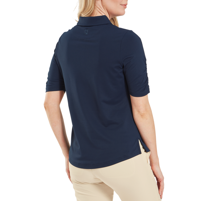 Half Sleeve Ruched Lisle