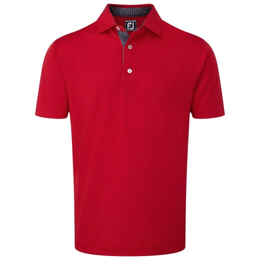 Stretch Pique wth Paisley Print Trim