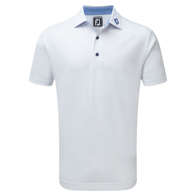 Stretch Pique With Micro Stripe Trim