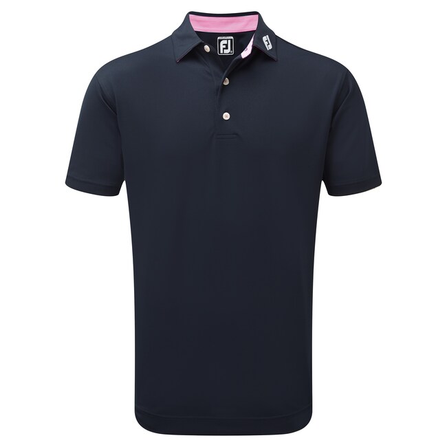 Stretch Pique With Micro Stripe Trim