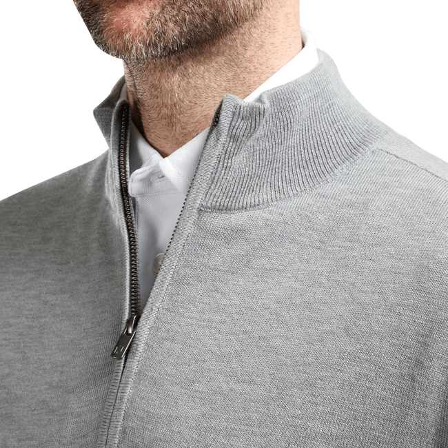 Wool Blend 1/2 Zip Lined Pullover