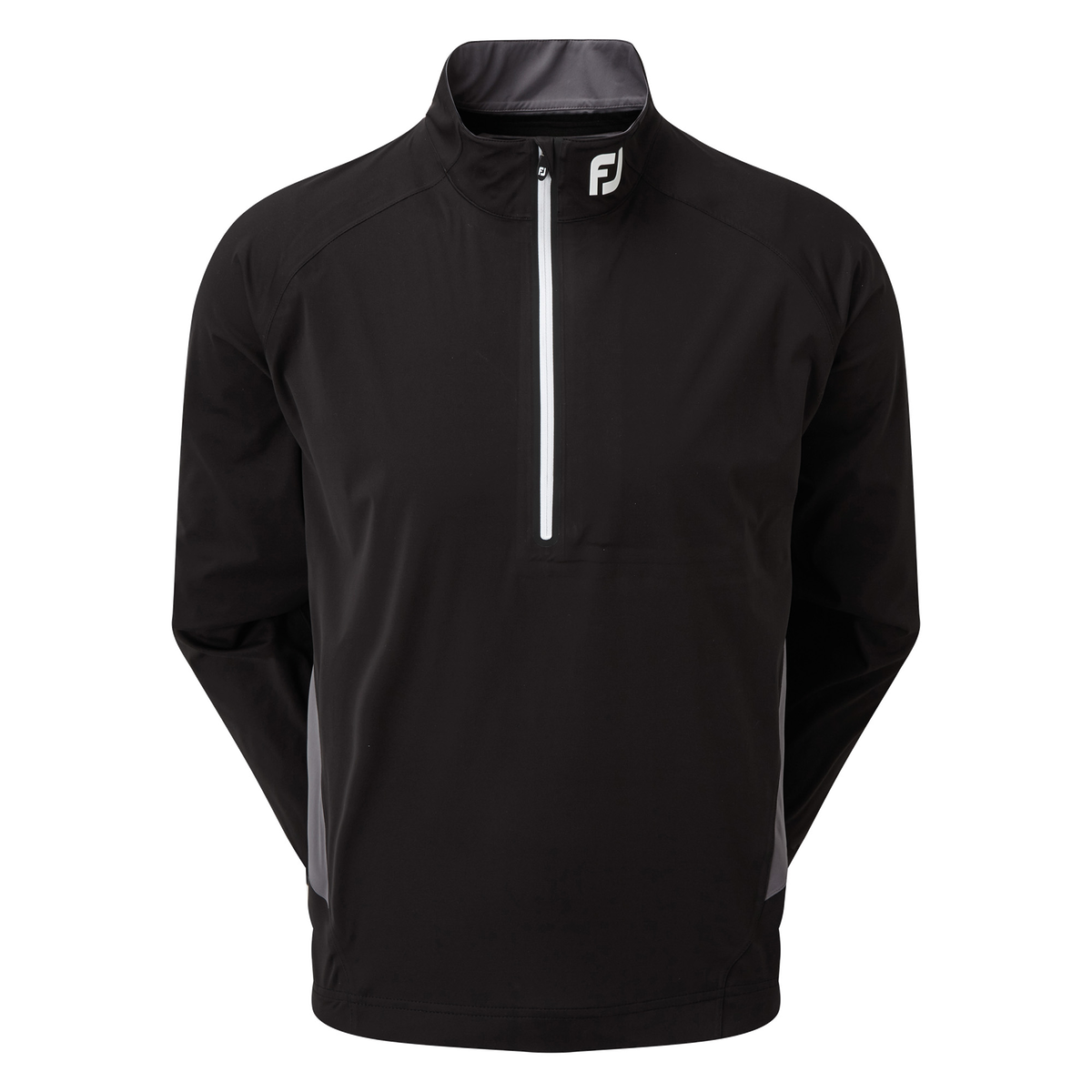 Footjoy Hydroknit Waterproof Half-Zip Golf Jacket - Black/Grey Footjoy Hydroknit Waterproof Half-Zip Golf Jacket - Black/Grey