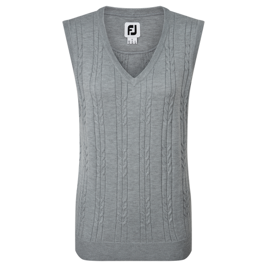 Women&#39;s Wool Blend Cable Knit V-Neck Vest