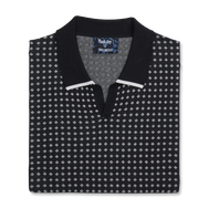 Todd Snyder Short Sleeve Geo Johnny Collar Sweater