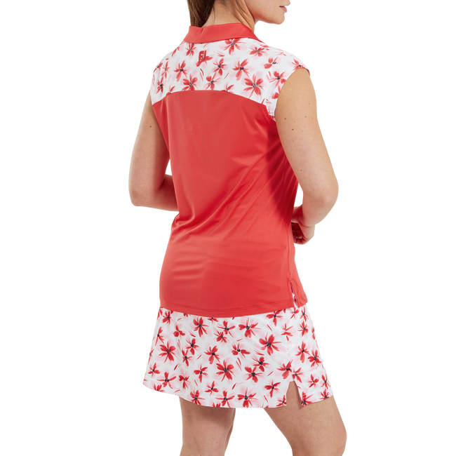 Blocked Floral Print Lisle