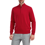 Wool Blend 1/2 Zip Lined Pullover