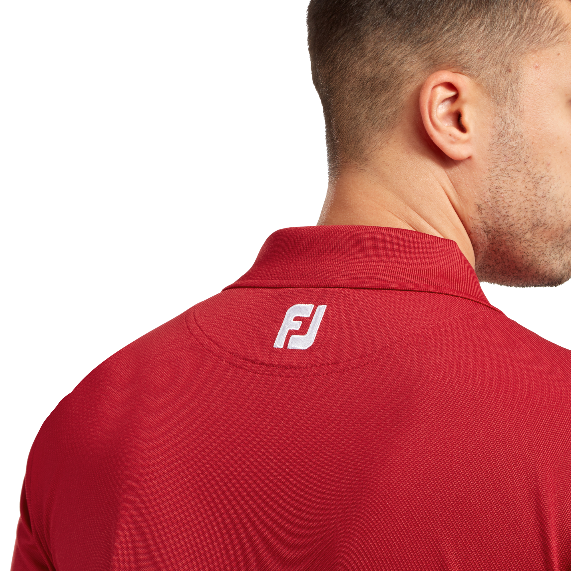 Stretch Pique Solid Knit Collar