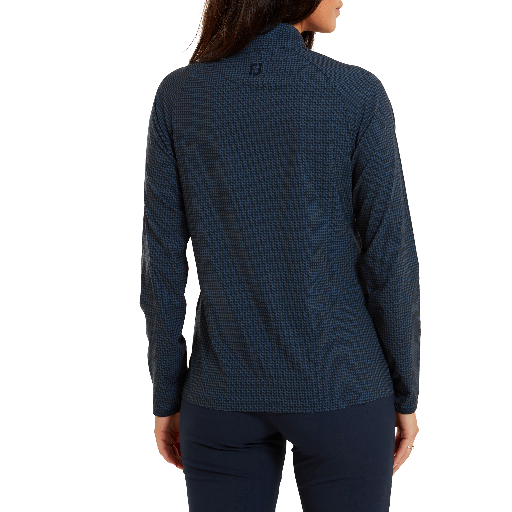 Houndstooth Print Woven Jacket