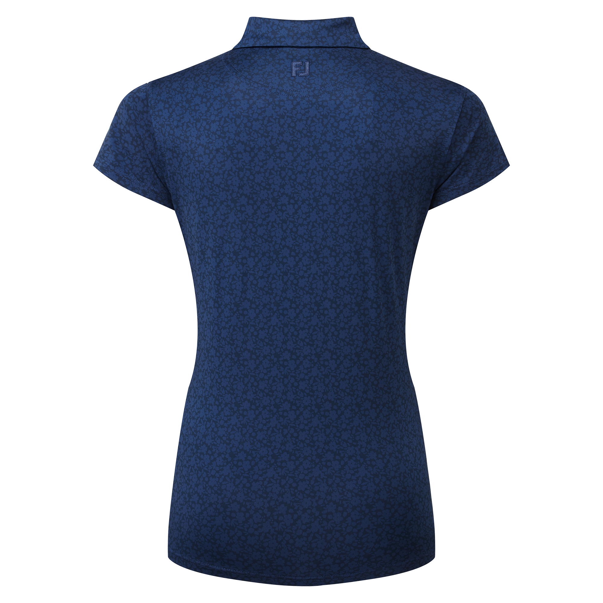 Polo en fil d'Ecosse &agrave; mancherons et impression florale