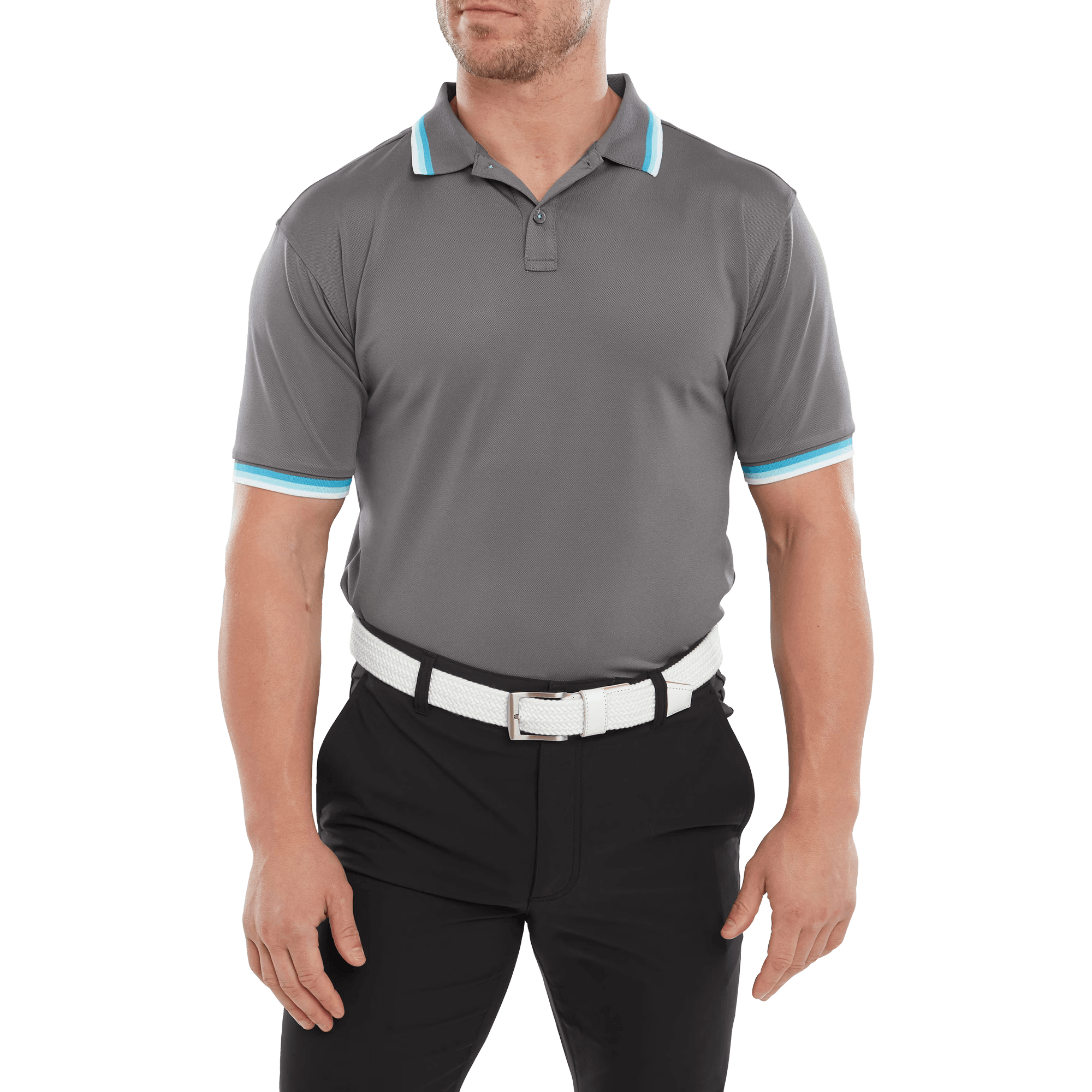 Solid Polo with Trim Pique